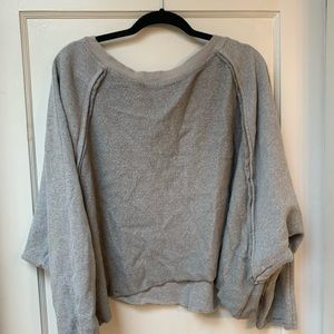 Free People cropped fleece sweatshirt/sweater